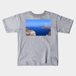 Santorini Caldera from near Akrotiri Kids T-Shirt